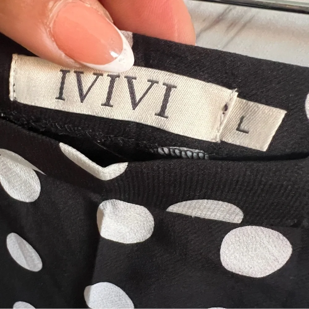3/$50 Vintage IVIVI Retro Dot A-line Midi Skirt SZ L